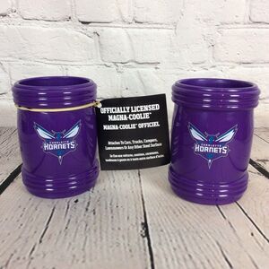 NBA Charlotte Hornets “Magna Coolie” Magnetic Can Koozie Pair Purple/Teal Beer